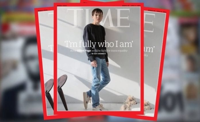 Elliot Page en couverture du Time