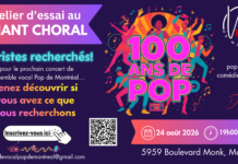 Cent ans de pop ! L’Ensemble vocal pop de Montréal recrute !