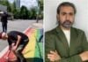 Le chef d’un parti d’extrême droite en Colombie-Britannique accusé d’avoir vandalisé un passage piéton arc-en-ciel
